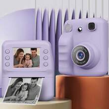 儿童相机女孩男孩，儿童即时打印相机玩具3-14岁，儿童数码相机带相纸生日礼物3 4 5 6 7 8 9岁以上女孩