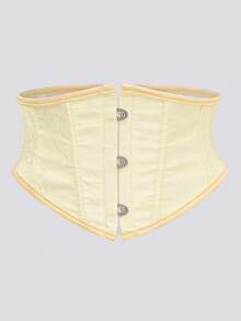 加大码女式花卉印花束腰带，优雅成熟魅力 - 梭织面料，前扣后系带设计 - 彩色 - 查看 55