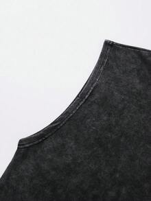 男士圆领休闲宽松复古印花针织上衣