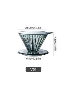 Manual Pour-Over Coffee Filter, Home Drip Filter Cup, V01 & V02 Size Options