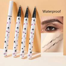 1pc Waterproof Double-Ended Eyeliner Pencil, Natural Eye Makeup, Quick-Drying & Sweat-Proof, Smooth Application