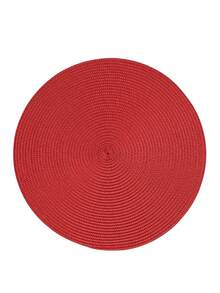 1/4/6 Pcs 15 Inch Round Woven PP Placemats, Washable Non-Slip Heat Resistant, Suitable For Home Dining Table Decor, Holiday Party, Wedding, Outdoor - Multicolor - View 18