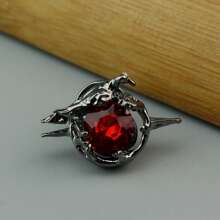1pc Vintage Style Red Gem Crow Brooch, A Fine Collectible Feature For Anime/Game Fans And Gift, Also Suitable For Party/Holiday Wear And As Valentine's Day Present