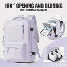 Large Travel Backpack Bag For Women Men,Carry On Backpack,17 Inch Laptop Business Work Waterproof Backpack With Laptop Compartment,Person Item Flight Approved,Mochila De Viaje,Travel Laptop Backpack, Extra Large Backpacks, Flight Approved Daypack, Business Bag,Travel Bagbackpack For Schoolp For Men Women,Back Pack - Màu tím hoa cà - Xem 6