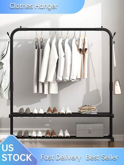 Household Multi-Functional Clothes Drying Rack Storage Organizer Modern Simple Coat Hat Rack