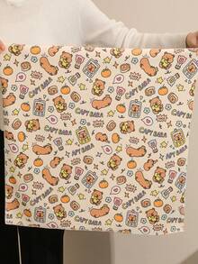 Bolsa de maquiagem autoadesiva de pano mágico 3/2/1 peça, pano para gato com estampa de capivara, bolsa de maquiagem, pano para limpeza de câmera, armazenamento de câmera, pano mágico para lentes de fotografia, pano autoadesivo, multiuso, use como quiser, protetor de pulso, capa protetora, bolsa de maquiagem, adere firmemente, tecido macio, não cai mesmo com agitação vigorosa. Resistente a arranhões e impactos. Adequado para armazenamento em viagens, deslocamentos, atividades ao ar livre e muito mais. - Multicolorido - Ver 7