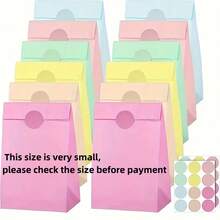 12/36 piezas Bolsas de regalo con diseño de macaron, perfectas para empaquetar regalos de cumpleaños, fiestas festivas - Multicolor - Ver 11