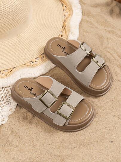 Children's Fashion Slippers, New Summer Retro Simple Style Girls Beach Sandals, Boys Casual Soft Bottom Outdoor Shower, Toddler & Kids