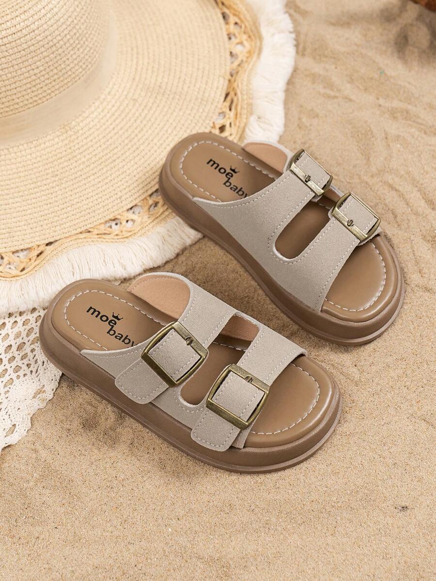 Children's Fashion Slippers, New Summer Retro Simple Style Girls Beach Sandals, Boys Casual Soft Bottom Outdoor Shower, Toddler & Kids