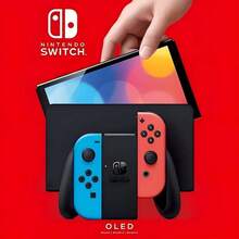 Nintendo Switch OLED Model Game Console, Hong Kong Version, Suitable For Parent-Child Interaction, Family Gathering, Leisure Entertainment (Red & Blue) - Red and Blue - View 2