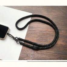 Cuerda anti-pérdida para teléfono móvil de exterior, correa para teléfono y cámara de viaje, accesorio para teléfono, accesorio de avión, accesorios de viaje internacionales, accesorios de verano, accesorios de campamento, accesorios tecnológicos, accesorios de gimnasio para viajes, correa para teléfono/cámara réflex de viaje, artículos esenciales de viaje, regalos del Día de San Valentín, suministros de vuelta a la escuela, regalos de fiesta - Negro - Ver 8