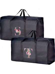 Bolsa de viaje plegable, bolsa de almacenamiento unisex, bolso de mano portátil para damas, bolsa de equipaje de gran capacidad para hombres, bolsa de accesorios de viaje multifuncional, bolsa de útiles escolares - Negro - Ver 6