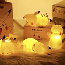 pokemon Luz nocturna decorativa con Pikachu de Pokémon que brilla, lámpara de mesita de noche con Pikachu de Pokémon como regalo de cumpleaños o Navidad
