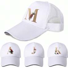 Baseball Cap, Letter Printed Vintage Trucker Hat, Snapback Cap, Suitable For Casual Outdoor Activities And Sun Protection, Spring & Autumn Travel Beach Vacation Valentines