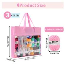 New Crochet Tool Organizer Kit For Beginners, Includes Organizer Bag, TPR Crochet Hooks, Accessories, Ideal Gift For DIY Crochet Hobbyists, Suitable For Wife Or Mother