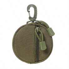 Outdoor Tactical Mini Bag | 3-In-1 Key Coin Card Case | Canvas Zipper EDC Pocket Organizer