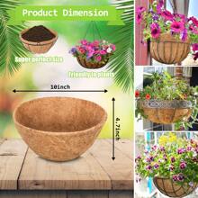 1 pièce de remplacement de doublure ronde en coco, doublures rondes pour paniers suspendus, doublures en fibre de noix de coco, pour paniers suspendus, pots de fleurs et de légumes de jardin, boîtes de fenêtre, clôtures, terrasses