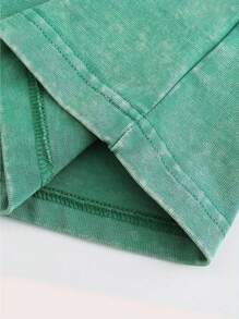 1 Piece, 230G Double-Sided Washed, Cold Drink Crayfish Printed T-Shirt, High-Quality Wax Printed Cotton Retro Fashion Brand T-Shirt, Suitable For Summer T-Shirt With A Certain Thickness, Holiday Gift