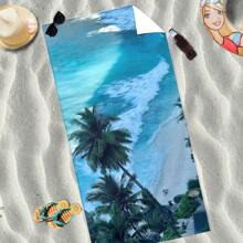 1pc Super Soft Microfiber Beach Towel, Quick Dry Absorbent Lightweight Beach Bath Swimming Towel