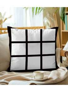 4pcs Set Modern Square Pattern Throw Pillow Covers, Soft & Skin-Friendly Polyester, Contemporary Style Home Decor For Living Room Sofa, 18"X18", Zippered Design - Inserts Not Included