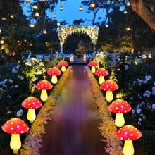 Luces solares de setas para el jardín mejoradas, 8/12/20 setas, decoración de jardín exterior, 8 modos de iluminación, a prueba de agua, luces solares para Navidad y Acción de Gracias