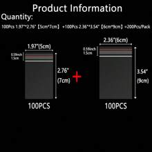 100 piezas Bolsas de plástico resellables de 4 a 30 cm, Combo de 200 piezas/300 piezas, Doble grosor de 0.062mm/2.44mil, Bolsas transparentes para joyería/regalos/aniversarios, Bolsas multifuncionales para accesorios, bolsas de almacenamiento para ropa, bolsas de vacío de plástico, bolsas transparentes autoadhesivas para envíos, viajes, almacenamiento, embalaje, regalos, cumpleaños, aniversarios, bodas