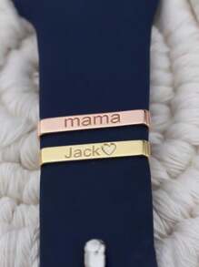 Custom Watch Band Accessories, Personalized Stackable Rings, Personalized Clasps, Watch Band Ornaments, Watch Band Decorations, Band Charms, Gifts For Mom, Custom Engraved, Bestseller, Birthday Gift, Mother's Day Gift, Father's Day Gift, Gifts For Girlfriend, Wife, Husband, Mother, Boyfriend, Best Holiday Gifts