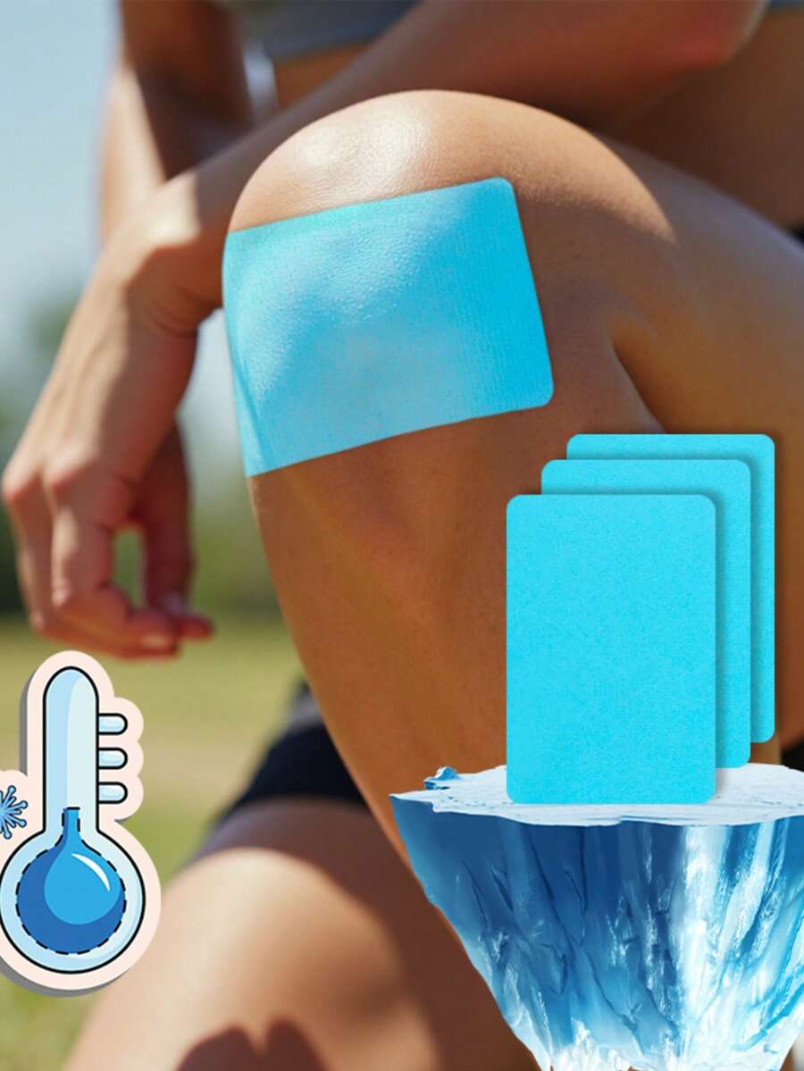 5/15/25/35/50pcs Of Tiger Balm Cooling Patches, Long-Lasting And Effective, Suitable For Back, Knees, Neck, Shoulders, Muscles, And Joints, Non-Electric, Natural Tiger Balm Sticker - Blue - View 1