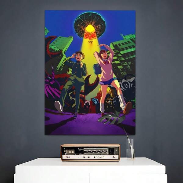 1pc Anime Poster Art Canvas Painting Art Modern Home Living Room Bedroom Bathroom Decoration Wall Decoration Art Gift Optional Frame ,Wall Art With Frame