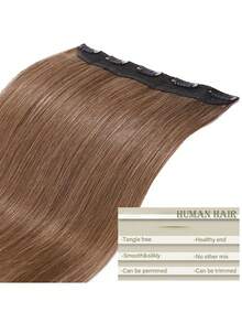 Clip In Human Hair Extensions 100% Natural Extension Hair Clip 3/4 Full Head Hairpiece 40-60g 14"-24" Clip In Natural Hair - S613 - View 5