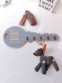 Key-shaped Hook With 5 Hooks, White