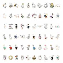 1 Set Of 60pcs Cute Cartoon Silly Goose Stickers, Adorable Animal Stickers For Phone Case, Desktop, And Wall Decor