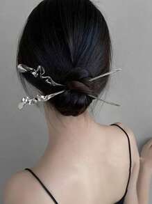 1 pezzo Accessorio per capelli con perle finte in stile cinese elegante, adatto per raccolti, versatile, fermagli per acconciature estive, accessorio per chignon, articolo scolastico