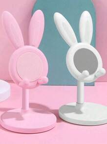 2 pièces Support de téléphone portable mignon en forme de lapin, support de bureau universel pour diffusion en direct et cours en ligne, support pliable et ajustable pour regarder la télévision, support de chevet portable