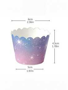25 chiếc Giấy gói bánh cupcake thiết kế bầu trời đầy sao, Giấy lót nướng bánh cupcake, Hộp bánh nướng nhỏ, Hộp đựng bánh nướng nhỏ, Đĩa tiệc, Dụng cụ trang trí bánh, Hộp đựng trang trí tiệc sinh nhật. Túi quà tiệc cưới - Nhiều màu - Xem 15