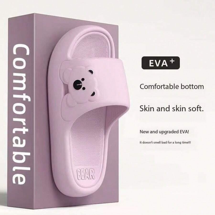 Unisex Couples Slippers, EVA Indoor/Outdoor Bathroom Anti-Odor Soft Sole Non-Slip Quiet Slides