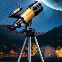Astronomisches Teleskop mit Stativ, 45-Grad-Spiegel und 2 Okularen, 15x-150x, 70-mm-Objektiv mit großem Durchmesser, 300 mm Brennweite. Ein ideales Geschenk für Astronomieliebhaber zur Beobachtung von Mond, Planeten, Konzerten, Landschaften und Wildtieren