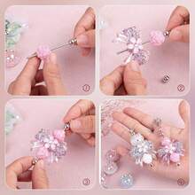 6 Pcs/12 Pcs/Set Hiasan Pita Berlian Imitasi Berkilau, Manik-manik Pita Berpayet Lucu untuk Aksesori Rambut DIY, Pembuatan Perhiasan, Dekorasi Casing Ponsel - MultiWarna - View 5