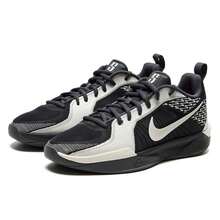 Nike Zapatillas de baloncesto acolchadas y ligeras SABRINA 2 (GS) para jóvenes, para entrenamiento en interiores y exteriores - Blanco y negro - Ver 3