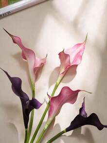 1PC/3PCS High Quality Simulation Calla Lily Home Decoration Flower Living Room Decoration Fake Flower Garden Party Decoration Simulation Flower Simulation Plant - Multicolor - View 5