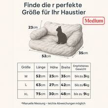 Roxlin 蓬松猫床和小型犬沙发 - 可水洗宠物床，适合猫和小狗，柔软舒适的猫沙发，舒适的小狗躺椅，适合小型宠物