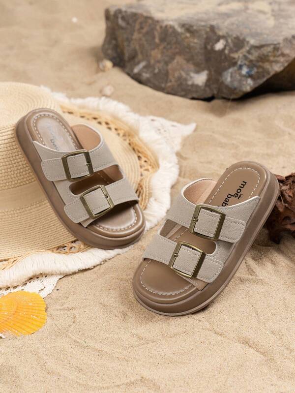 Children's Fashion Slippers, New Summer Retro Simple Style Girls Beach Sandals, Boys Casual Soft Bottom Outdoor Shower, Toddler & Kids