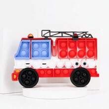 Roter Feuerwehrauto Luftpolsterfolien Stressabbau Fidget Spielzeug, Finger Luftpolster Spielzeug, Schnell Knisternde Luftpolsterfolie Spielzeug für Erwachsene & Kinder, Partyspiel Dekoration Geschenk für Weihnachten, Halloween, Entspannungsspielzeug für Jungs & Mädchen