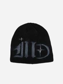 1pc Graffiti Street Style Knit Beanie, Warm And Fashionable Casual Versatile Men's Hat
