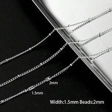 1/2 米 304 不锈钢侧十字隔片夹珠链 18k 镀金缠绕大珠链 DIY 珠宝手工链时尚项链 - 側身夾珠鏈 - 查看 7