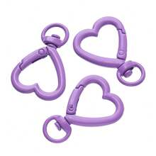 5pcs Colorful Swivel Heart Lobster Clasp Hooks Keychain Spring Clasp Connector For Bag Dog Chain DIY Jewelry Making Findings - Heart Keychain - View 8
