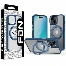 M MYBAT PRO RingRound 360° Kickstand Case W/ Magnetic For Apple I Phone 13/I Phone 16e/ 14/ 16/ 15/ 16 Plus/ 16 Pro/ 16 Pro Max, Compatible With MagSafe - Blue - 藍色 - 查看 1