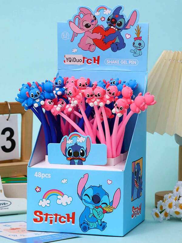 Disney Disney Official Blue Squishy Cartoon Character Bobble Pen - Stress Relief Fidget Gift, Cute Animated Writing Tool For School, Graduation, Party Supplies, Fun Desk Accessories - Back To School, Graduation Season, Birthday Present