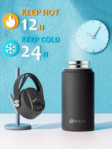 2 Pack 14oz Kids Water Bottle, 18/8 Stainless Steel Insulated Water Bottle For Kids, Toddler Cup With Straws Leak-Proof, Kids Water Bottles For School Boys Girls - Hoa hồng nửa đêm - Xem 3