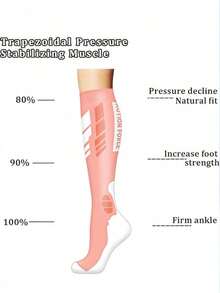 6 Pairs Compression Socks For Women Men Socks Lightweight Knee High Tube Unisex Breathable Low Pressure Socks For Running, Cycling, Soccer, Hiking, Travel - Multicolor - View 6